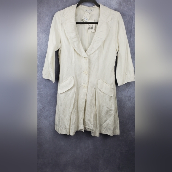 CABI Artist Coat Shawl Notched Collar 3/4 Sleeve Button Down Blazer Size S - Picture 2 of 12